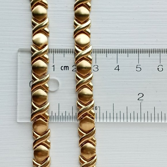 14K Yellow Gold Fine XOXO Collar Necklace, 18.36 grams - Picture 9 of 13